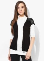 Honey By Pantaloons Black Solid Shrug