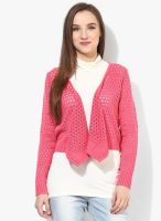 Honey By Pantaloons Pink Solid Shrug