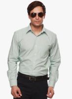 Jogur Green Solid Regular Fit Formal Shirt