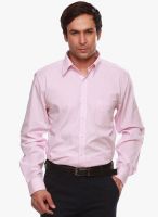 Jogur Pink Solid Regular Fit Formal Shirt