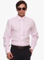 Jogur Pink Solid Regular Fit Formal Shirt