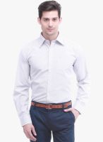 Jogur White Solid Regular Fit Formal Shirt