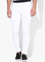 John Players White Skinny Fit Jeans