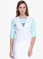 Kaaryah White Solid Waist Coat