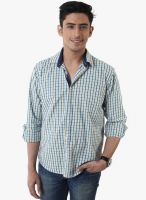 Lee Marc Yellow Checked Regular Fit Casual Shirt
