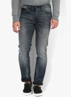 Levi's Grey Washed Slim Fit Jeans (511)