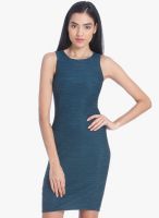 Only Blue Colored Solid Bodycon Dress