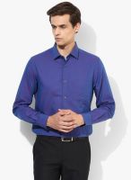 Peter England Purple Solid Slim Fit Formal Shirt