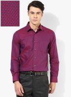 Peter England Red Slim Fit Formal Shirt