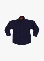 Playdate Navy Blue Casual Shirt