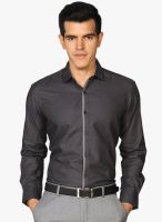 Provogue Black Solid Slim Fit Formal Shirt