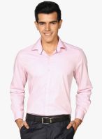 Provogue Pink Solid Regular Fit Formal Shirt