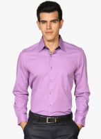 Provogue Purple Solid Regular Fit Formal Shirt