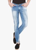 R&C Blue Mid Rise Slim Fit Jeans