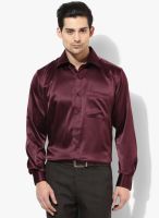 Raymond Wine Regular Fit Formal Shirt