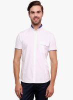 See Designs White Solid Slim Fit Casual Shirt