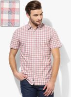 Selected Red Checked Slim Fit Casual Shirt