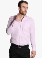 Solemio Pink Solid Slim Fit Formal Shirt