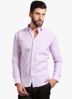 Solemio Purple Solid Slim Fit Formal Shirt