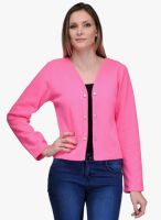 Stilestreet Pink Solid Shrug