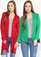 Ten On Ten Pack Of 2 Multicoloured Solid Shrugs