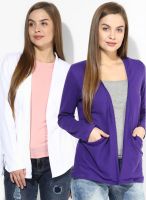 Ten On Ten Pack Of 2 Multicoloured Solid Shrugs