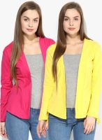 Ten On Ten Pack Of 2 Multicoloured Solid Shrugs