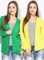 Ten On Ten Pack Of 2 Multicoloured Solid Shrugs