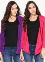 Ten On Ten Pack Of 2 Multicoloured Solid Shrugs