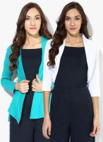 Ten On Ten Pack Of 2 Multicoloured Solid Shrugs