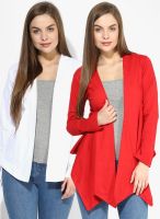 Ten On Ten Pack Of 2 Multicoloured Solid Shrugs