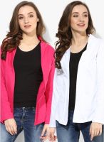 Ten On Ten Pack Of 2 Multicoloured Solid Shrugs