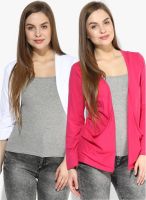 Ten On Ten Pack Of 2 Multicoloured Solid Shrugs