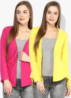 Ten On Ten Pack Of 2 Multicoloured Solid Shrugs