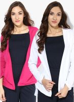 Ten On Ten Pack Of 2 Multicoloured Solid Shrugs