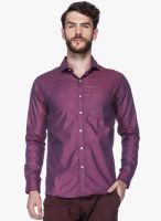 Tinted Purple Solid Slim Fit Formal Shirt