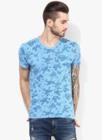 Tom Tailor Blue Regular V Neck T-Shirt