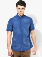 Tom Tailor Blue Solid Regular Fit Casual Shirt