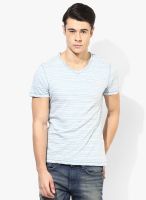 Tom Tailor Blue Striped V Neck T-Shirt