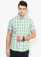 Tom Tailor Green Checked Regular Fit Casual Shirt