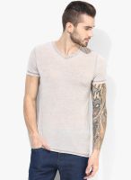 Tom Tailor Grey Regular V Neck T-Shirt