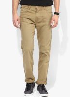 Tom Tailor Khaki Solid Regular Fit Jeans