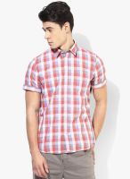 Tom Tailor Red Checked Regular Fit Casual Shirt