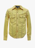 UFO Yellow Casual Shirts