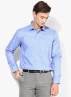 Van Heusen Blue Solid Slim Fit Formal Shirt