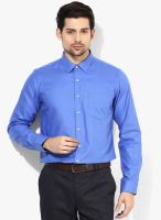 Van Heusen Blue Solid Slim Fit Formal Shirt