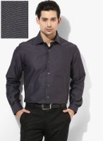 Van Heusen Dark Grey Printed Slim Fit Formal Shirt