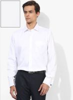 Van Heusen White Solid Slim Fit Formal Shirt