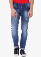 Vintage Blue Mid Rise Slim Fit Jeans