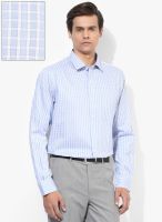 Wills Lifestyle Blue Regular Fit Formal Shirt